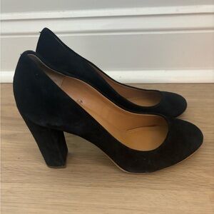 I. Crew suede 4inch block heels, round toe
